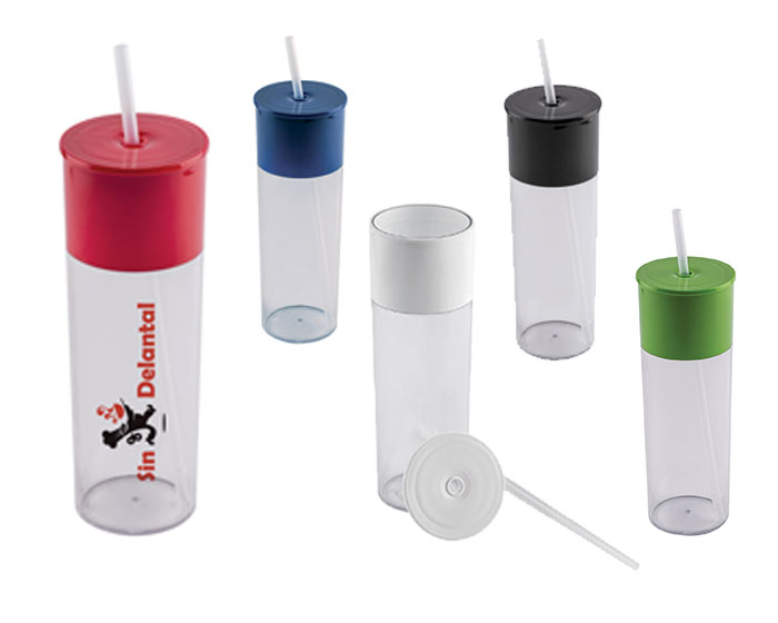 CILINDRO DE PLASTICO TRANSPARENTE CON TAPA DE PRESION C661